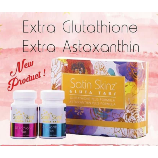 Satin Skinz White Glutathione And Astaxanthin Tablet