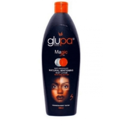GLUPA MAGIC GLOW HOT CHOCOLATE NATURAL WHITENING BODY LOTION - 600ML